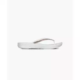 FitFlop iQushion Sparkle Thongs White