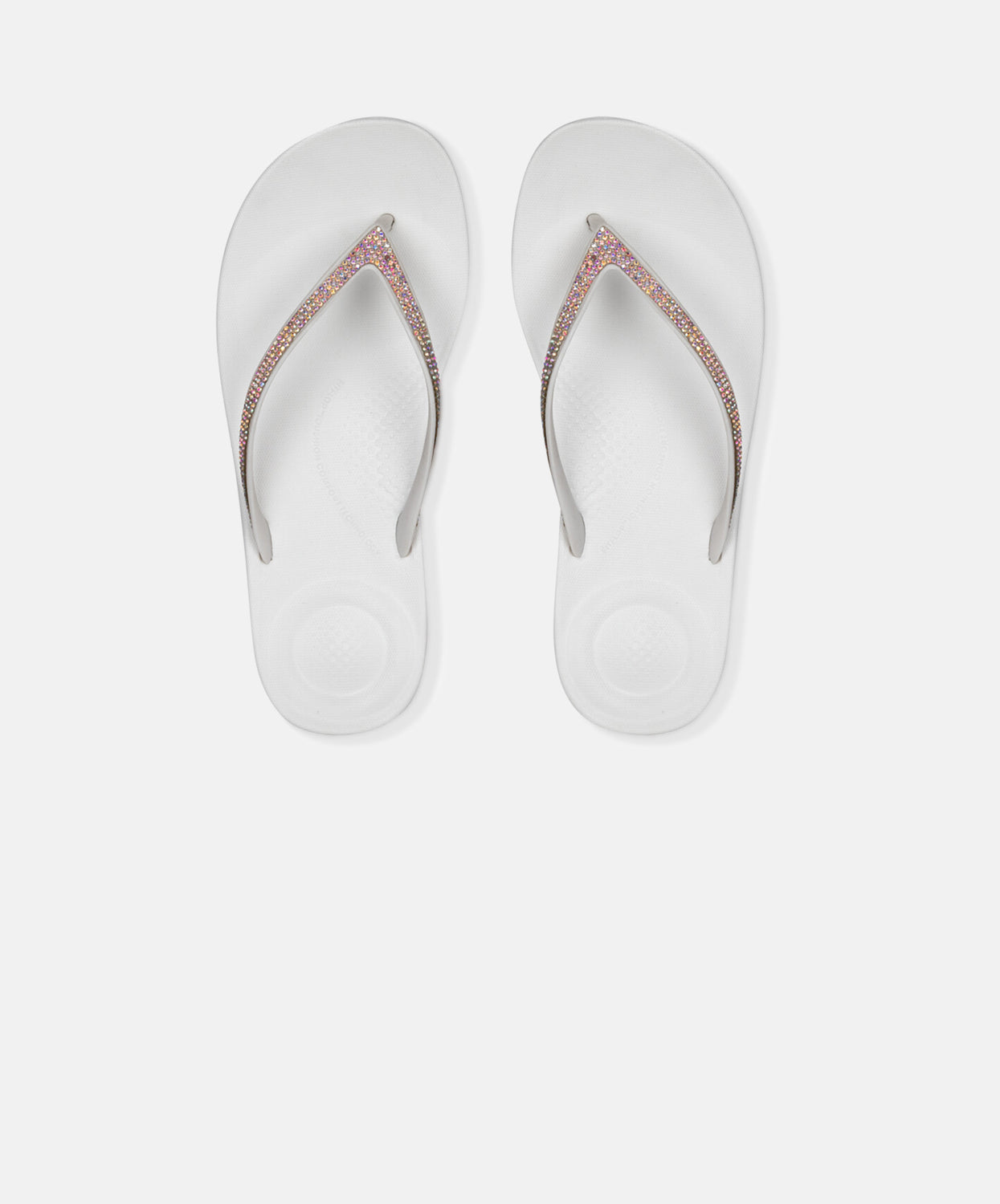 FitFlop iQushion Sparkle Thongs White