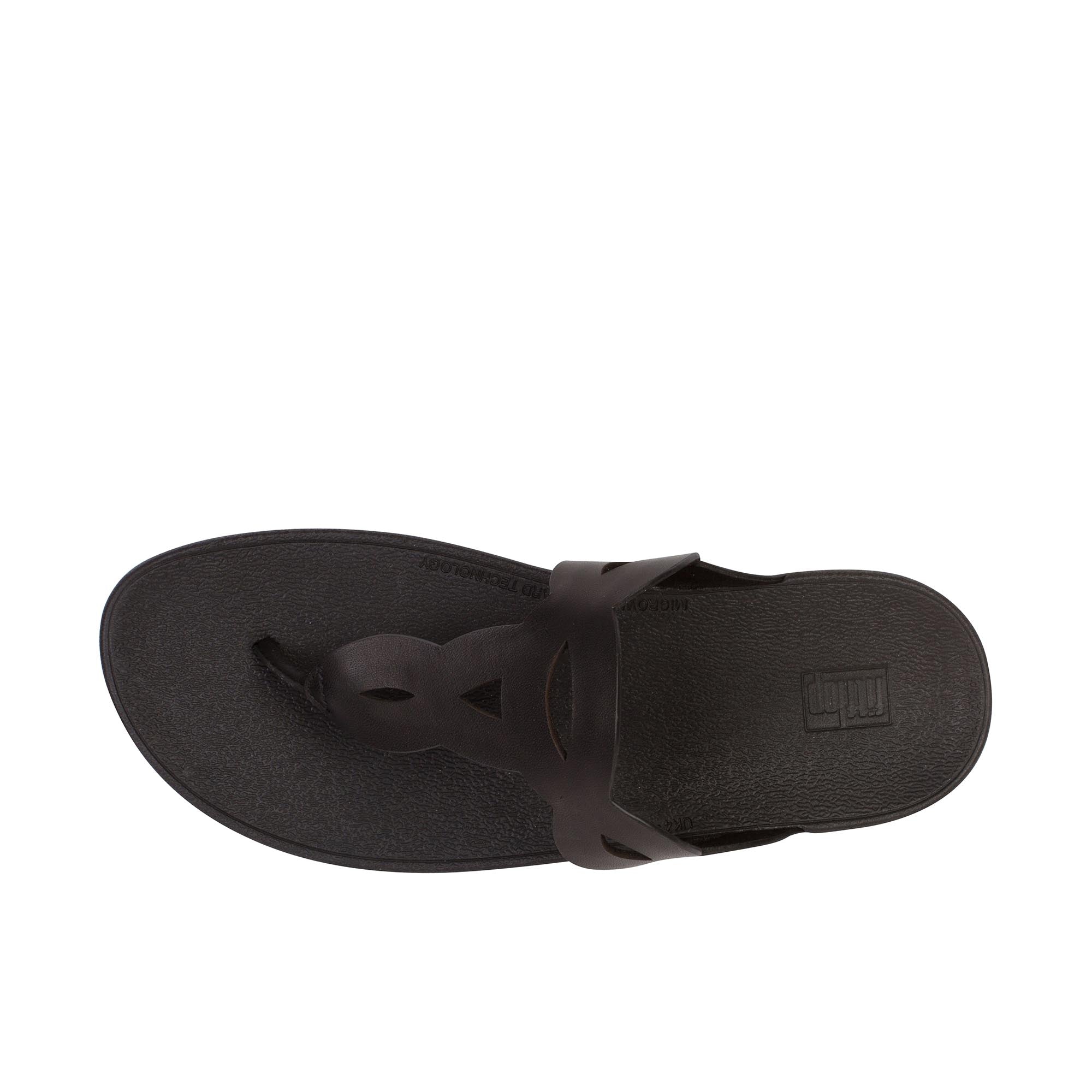 FitFlop Womens EVA Interlace Toe Thongs Black