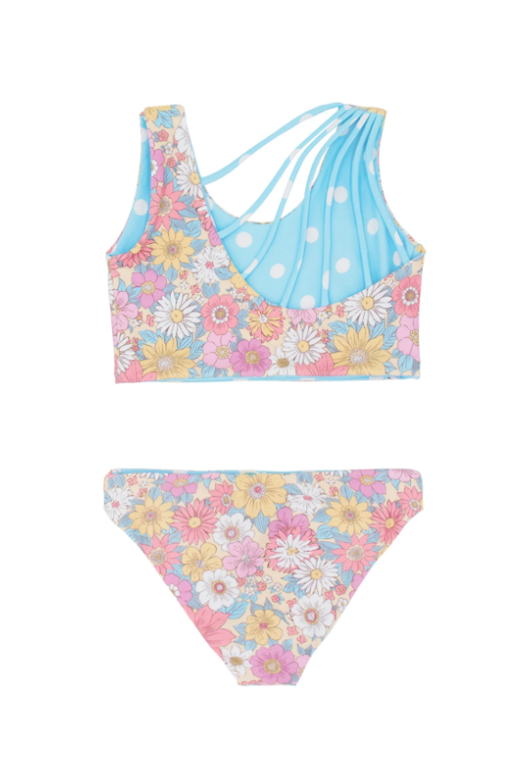 Flower power summer sun reversible bikini