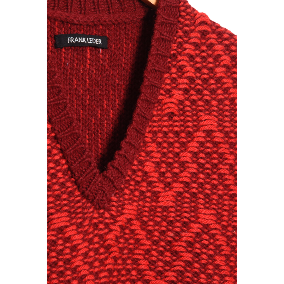 Frank Leder Handknitted Vest red