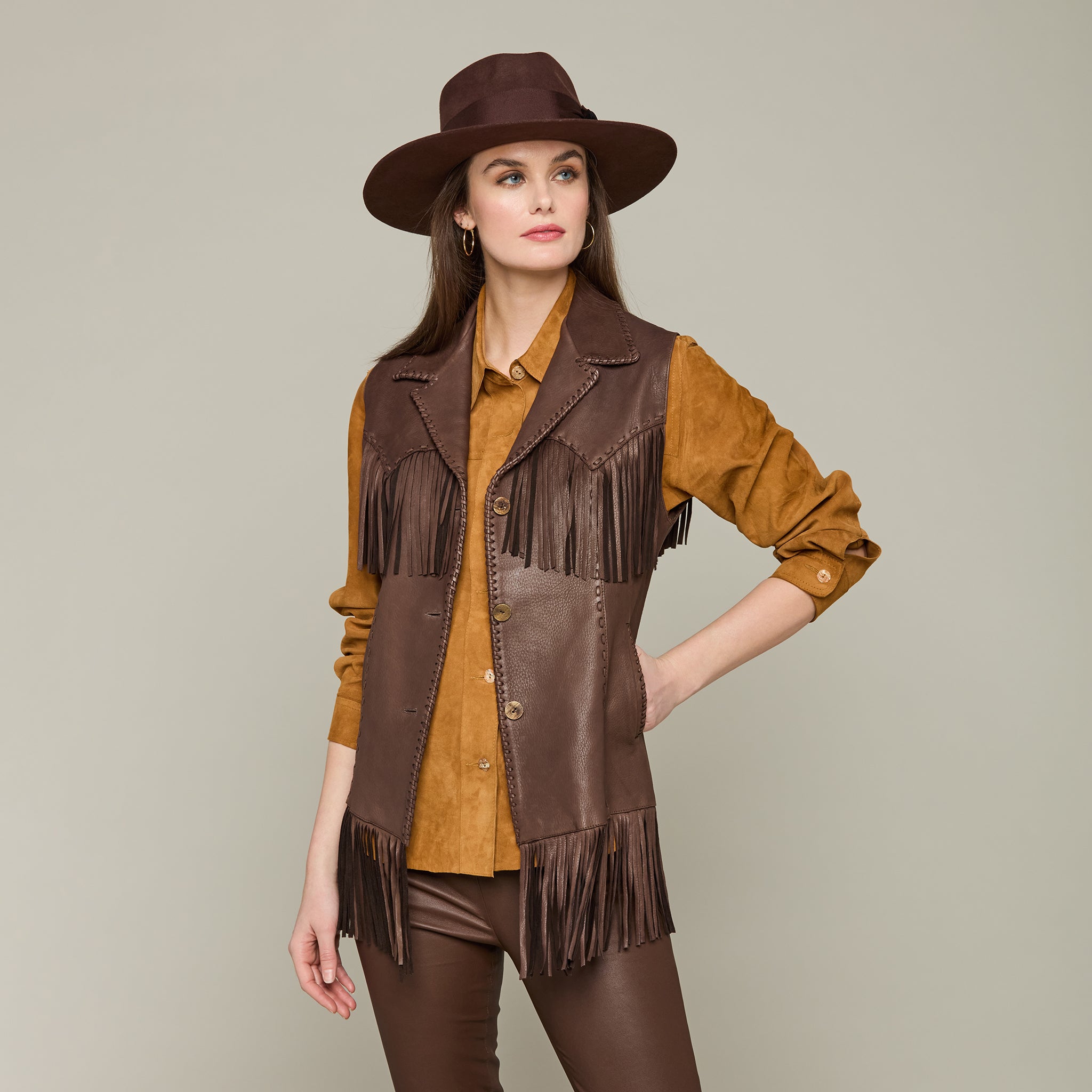 Fringe Vest :: Chocolate