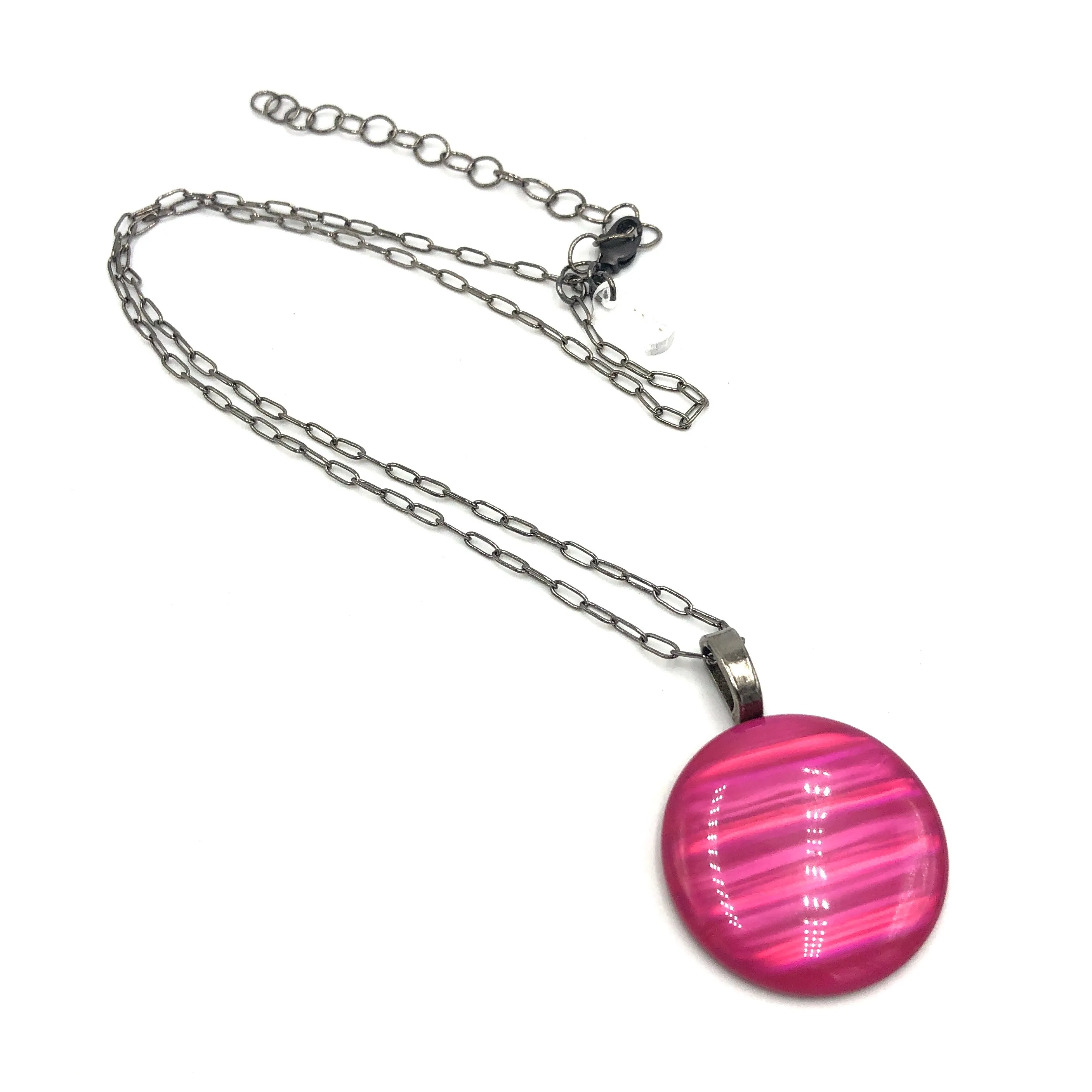 Fuchsia Sunset Chain Necklace