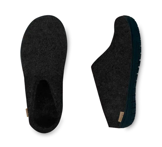 Glerups Slip on Black Rubber Sole