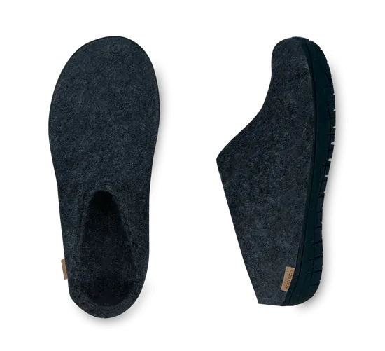 Glerups Slip on Black Rubber Sole