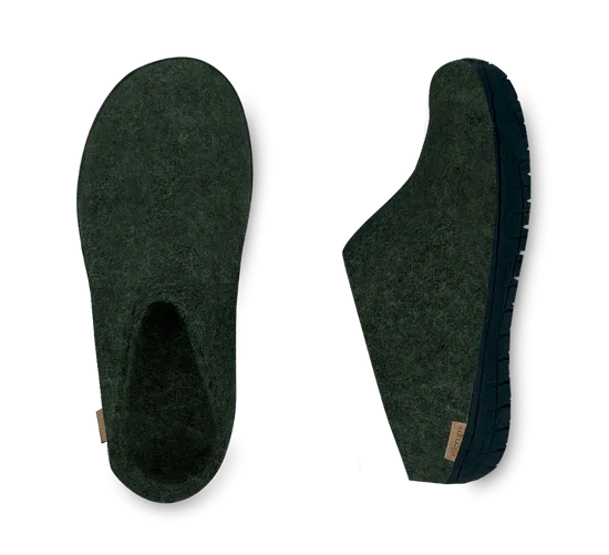 Glerups Slip on Black Rubber Sole