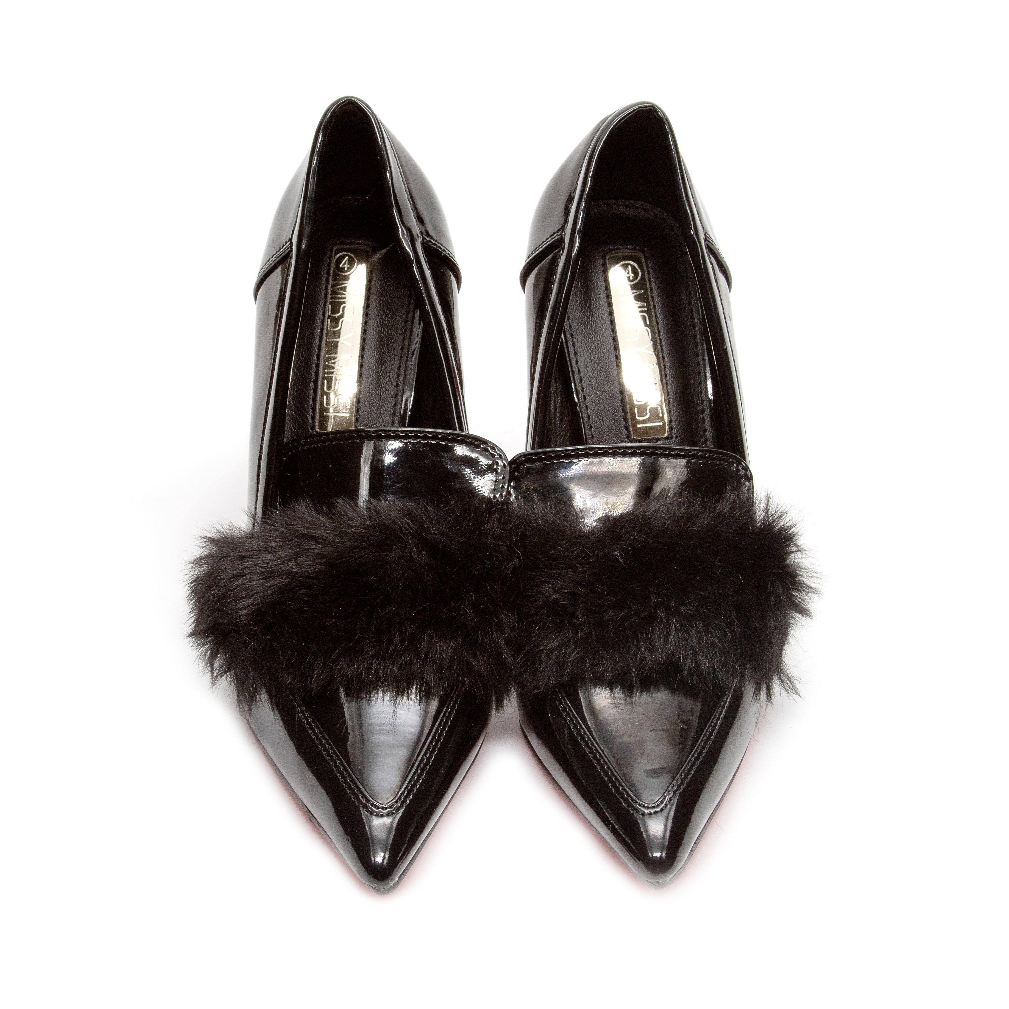 Glossy Fur High Heel