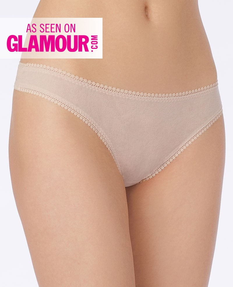 Gossamer Mesh Hip-G Thong | Champagne