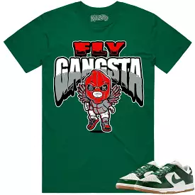 Green Ostrich Dunks Shirt to Match - RED FLY GANGSTA