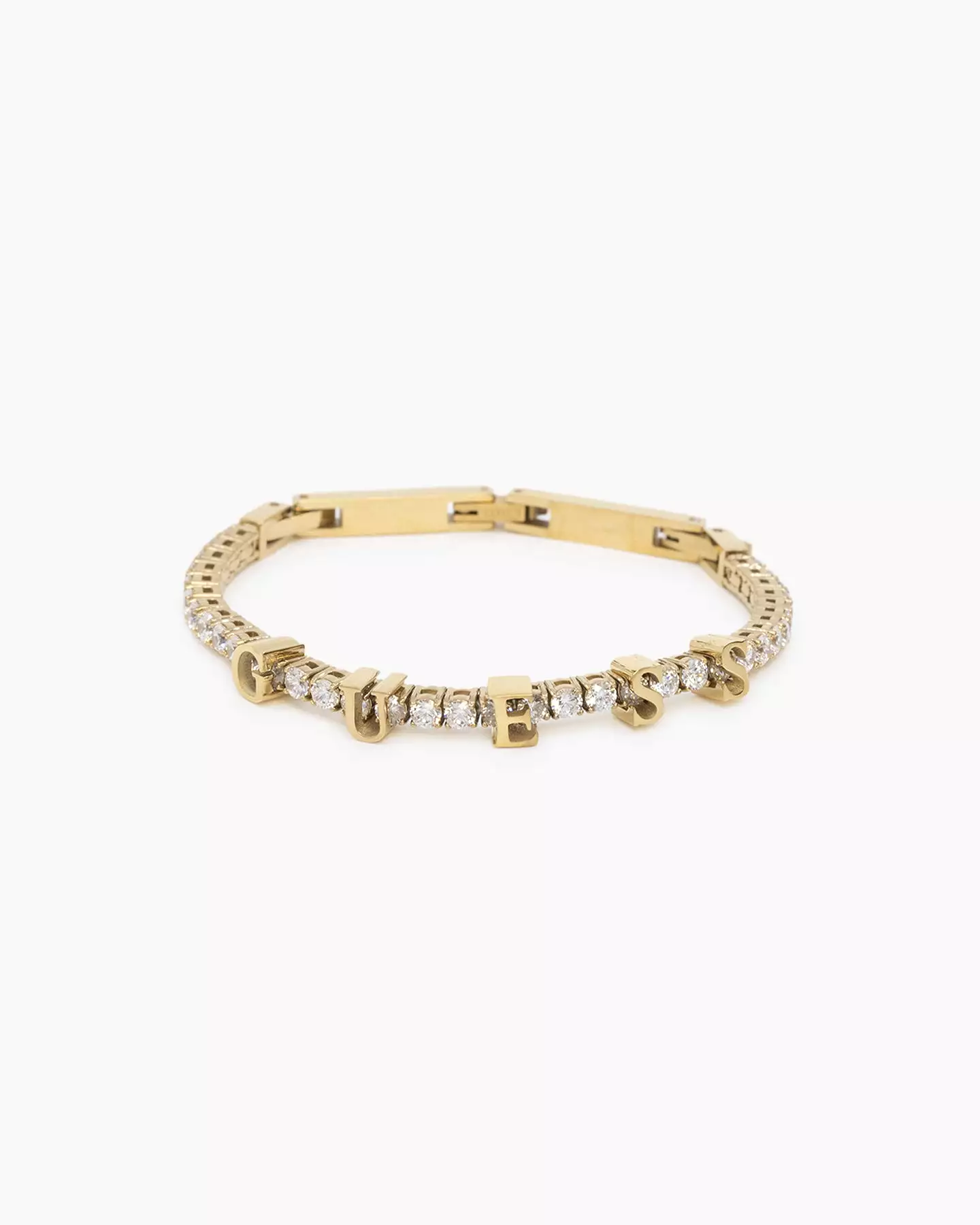 Guess Mainline Women's Arm Party Guess Tennis Bracelet Yellow Gold