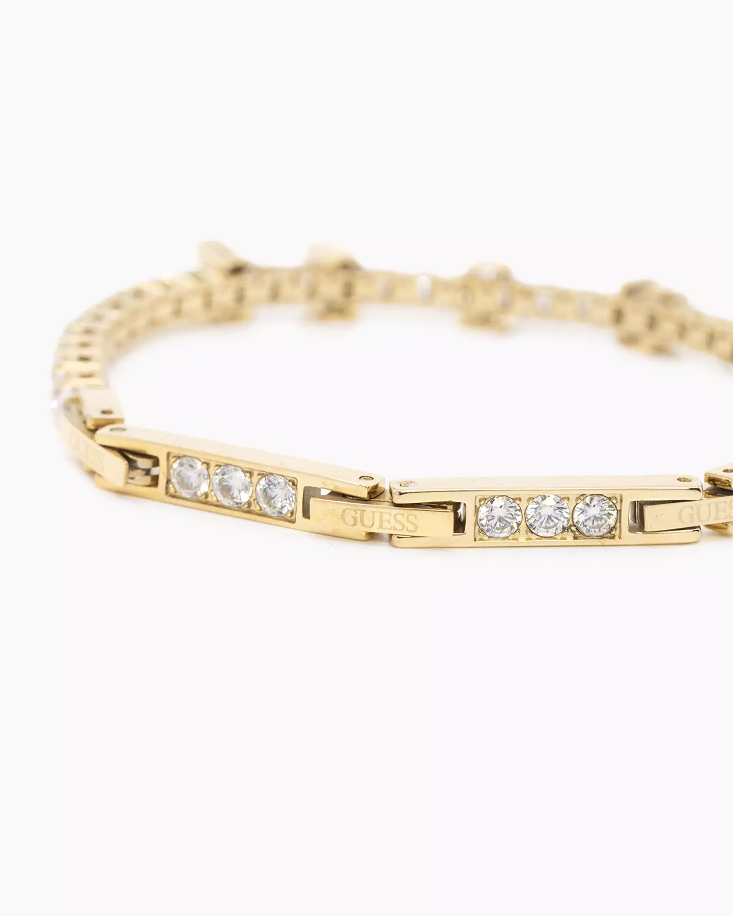 Guess Mainline Women's Arm Party Guess Tennis Bracelet Yellow Gold