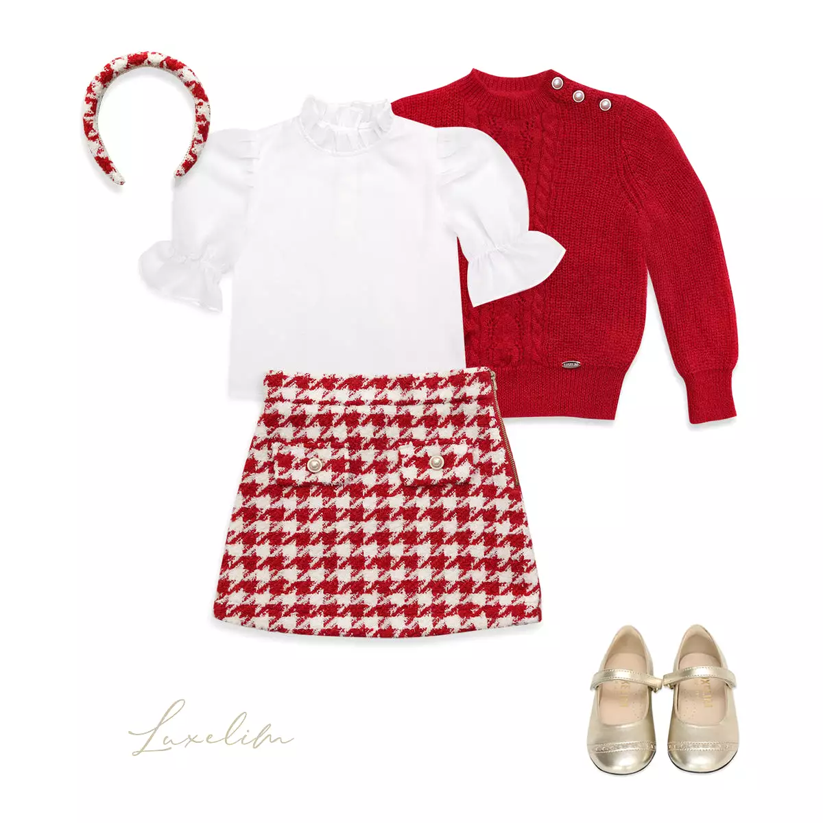 Isla Houndstooth skirt