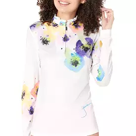 Jamie Sadock Polo Long Sleeve Wildflower White