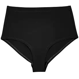 Jet Black Organic Cotton Hi-Waist Panty