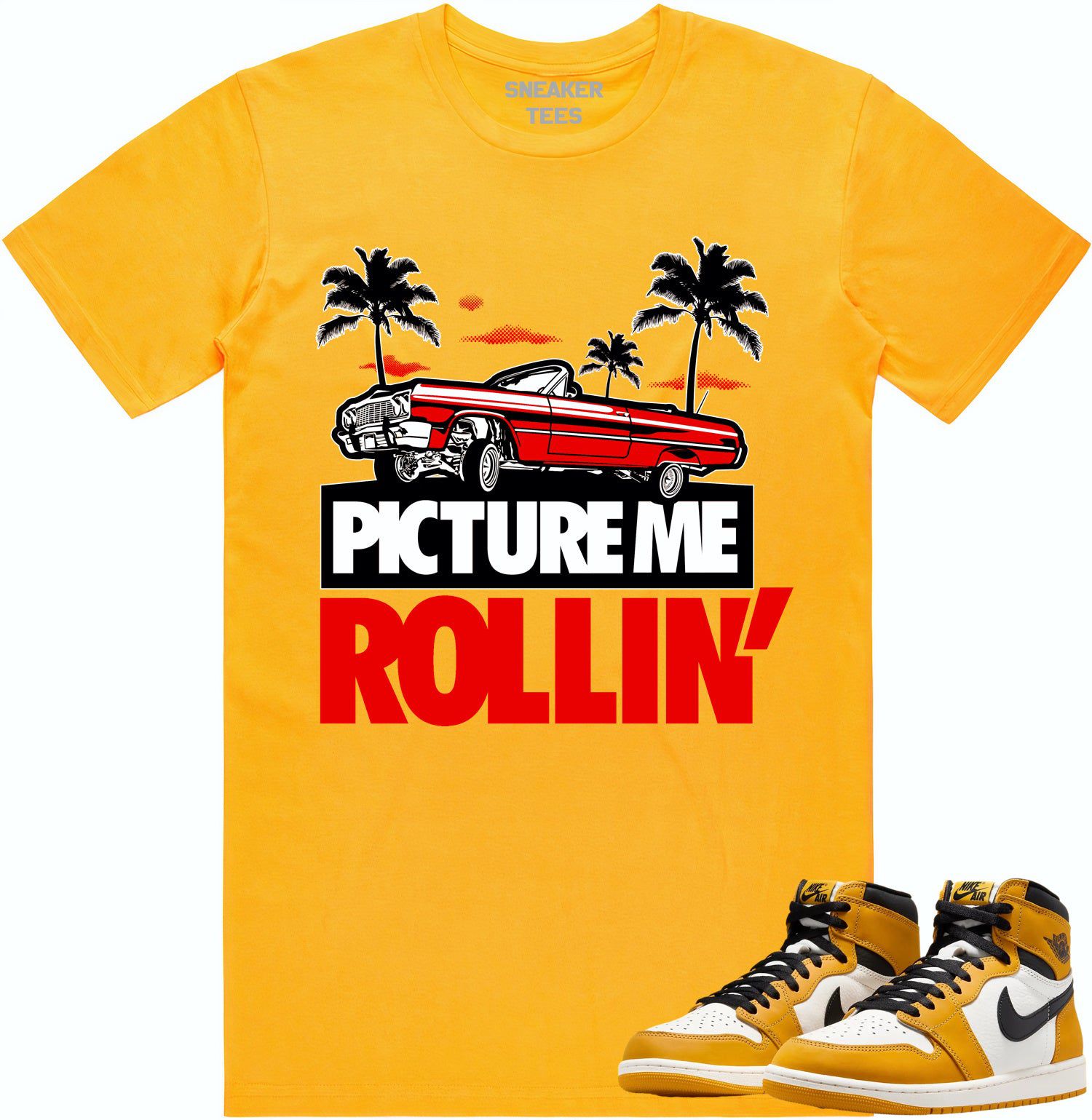 Jordan 1 Yellow Ochre 1s Shirt to Match - RED PMR