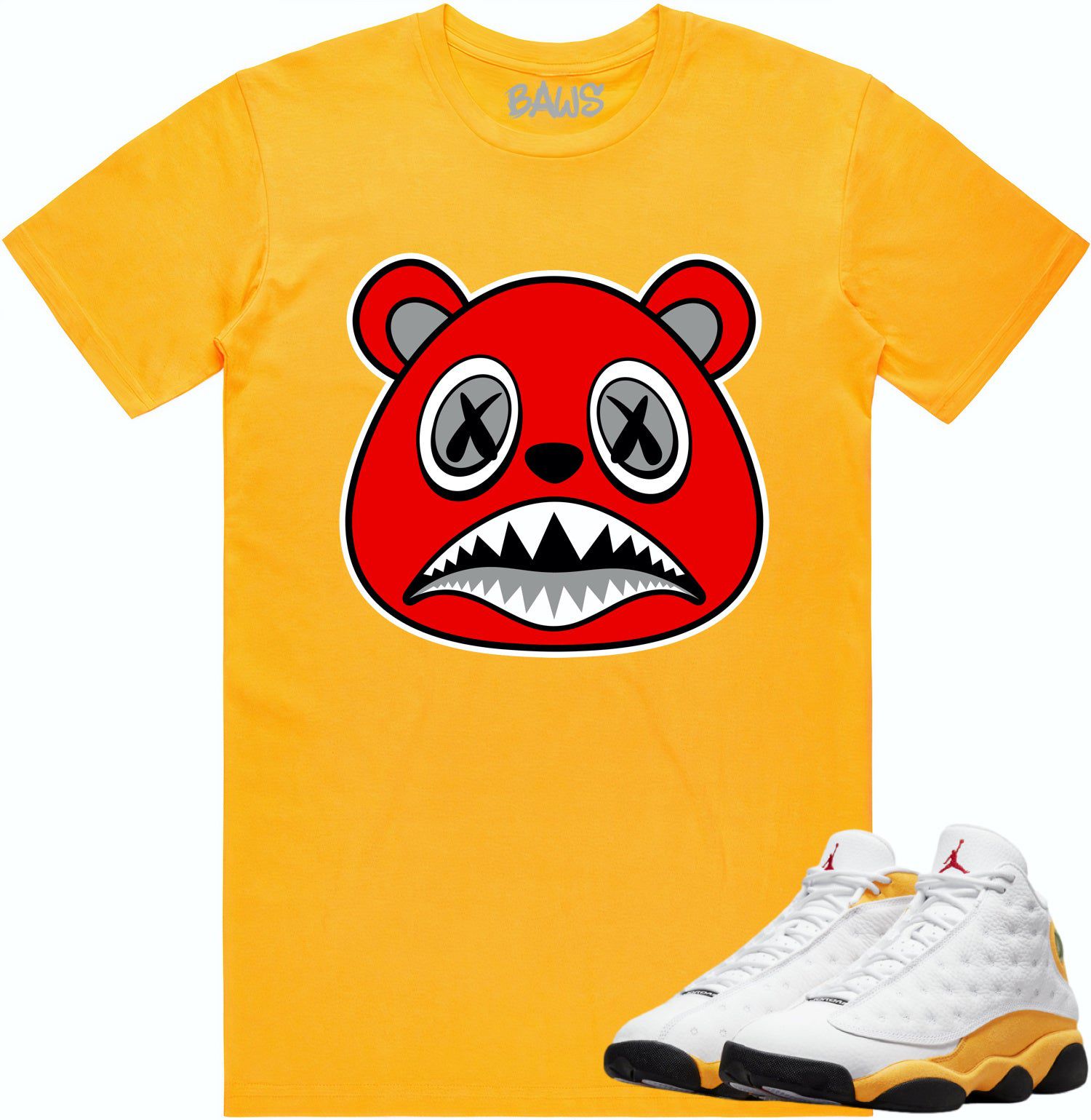 Jordan 13 University Gold 13s Shirt to Match - ANGRY BAWS BEAR