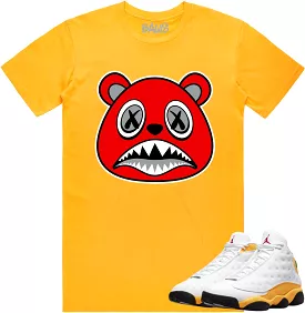 Jordan 13 University Gold 13s Shirt to Match - ANGRY BAWS BEAR