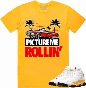 Jordan 13 University Gold 13s Shirt to Match - RED PMR