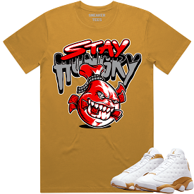 Jordan 13 Wheat 13s Shirt to Match - RED STAY HUNGRY