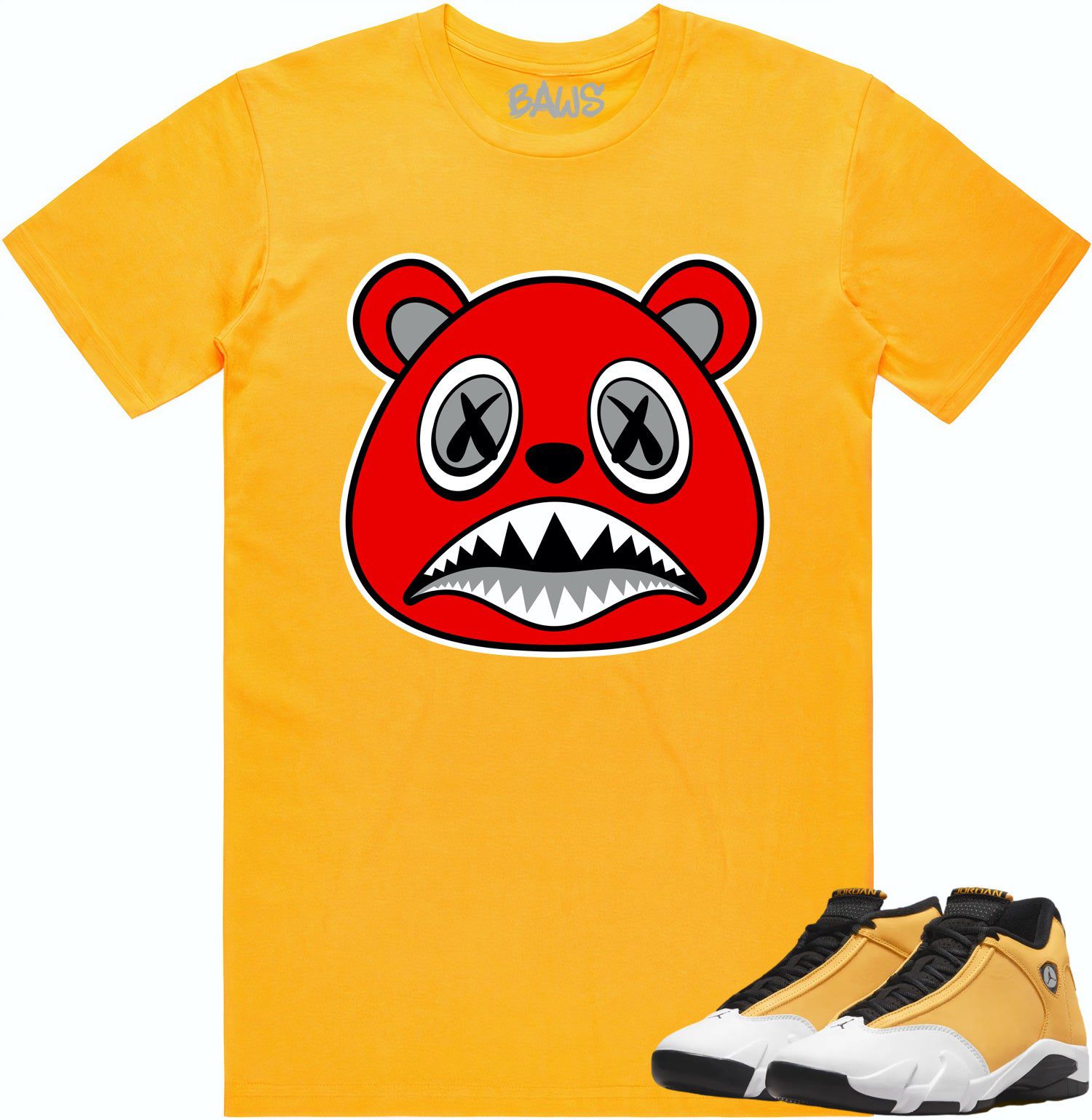 Jordan 14 Ginger Gold 14s Shirt to Match - ANGRY BAWS BEAR