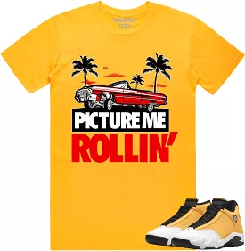 Jordan 14 Ginger Gold 14s Shirt to Match - RED PMR