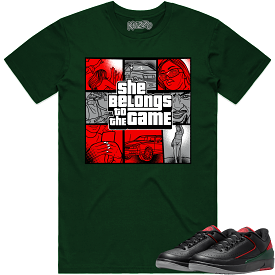 Jordan 2 Low Christmas 2s Shirt to Match - RED BELONGS TO THE GAME