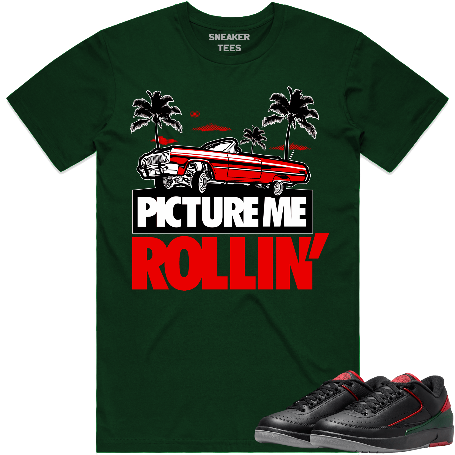 Jordan 2 Low Christmas 2s Shirt to Match - RED PMR