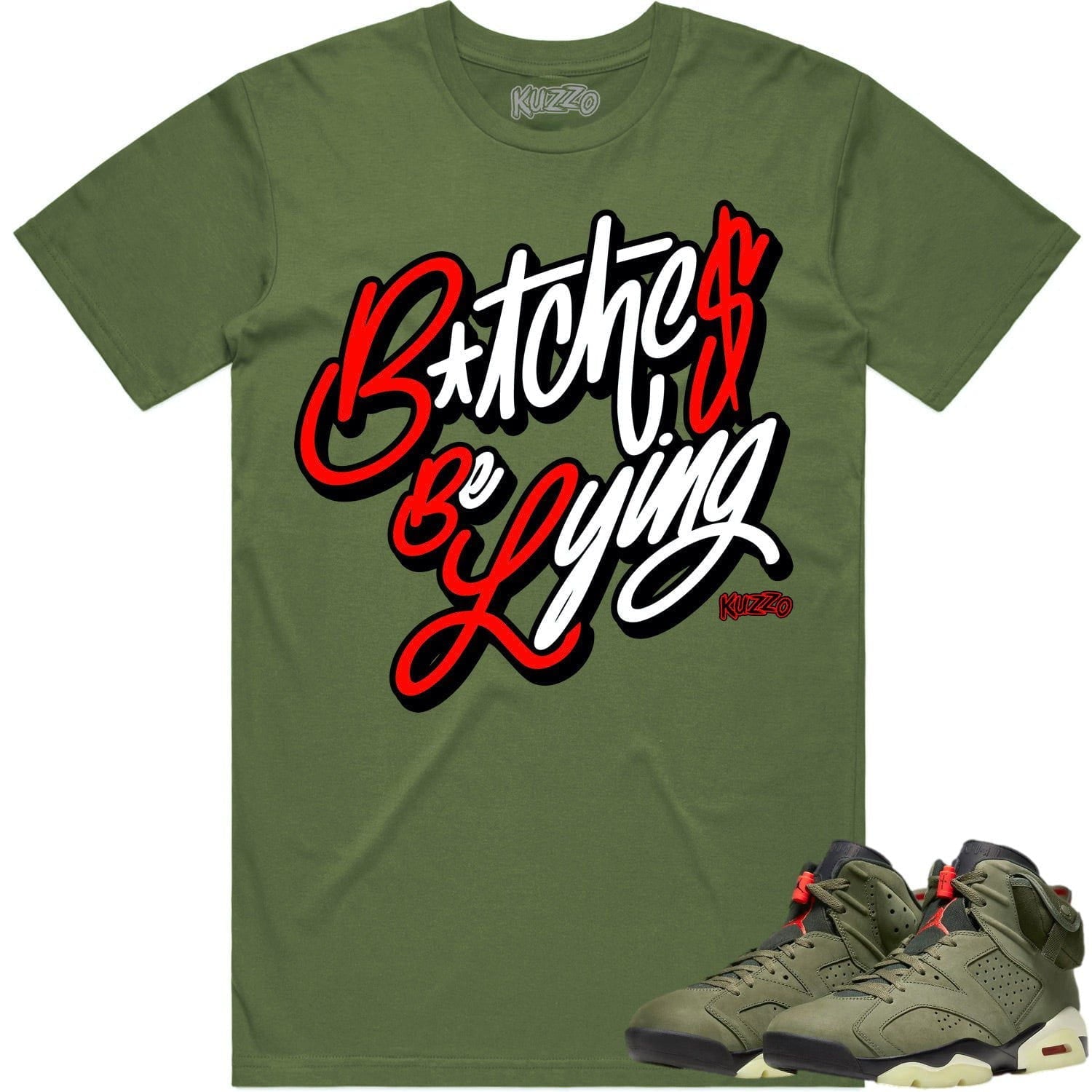 Jordan 6 Cactus Jack 6s Shirt to Match - RED BBL