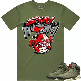 Jordan 6 Cactus Jack 6s Shirt to Match - RED STAY HUNGRY