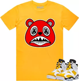 Jordan 6 Yellow Ochre 6s Shirt to Match - ANGRY BAWS BEAR