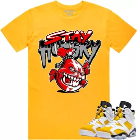 Jordan 6 Yellow Ochre 6s Shirt to Match - RED STAY HUNGRY