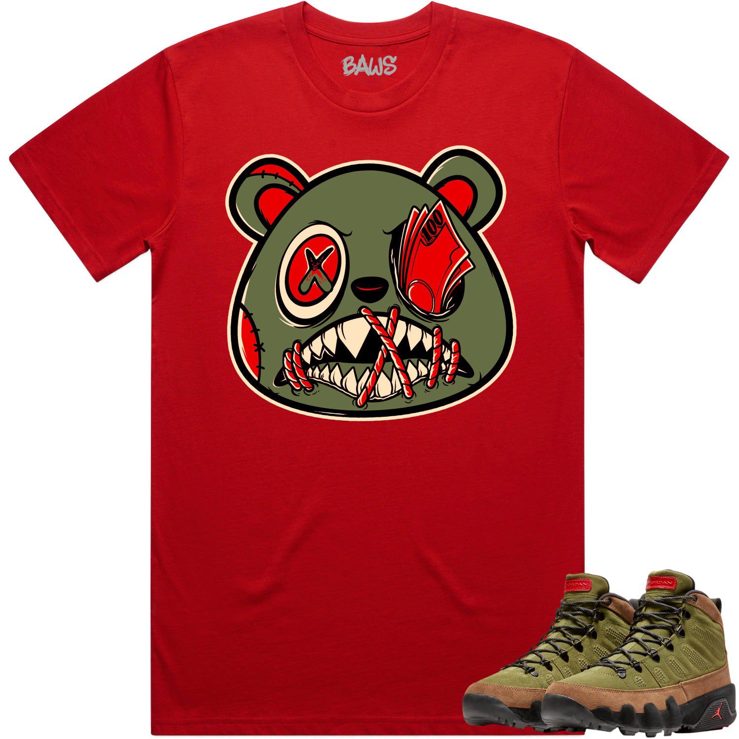 Jordan 9 Beef Broccoli 9s Shirt to Match - OLIVE MONEY TALKS BAWS