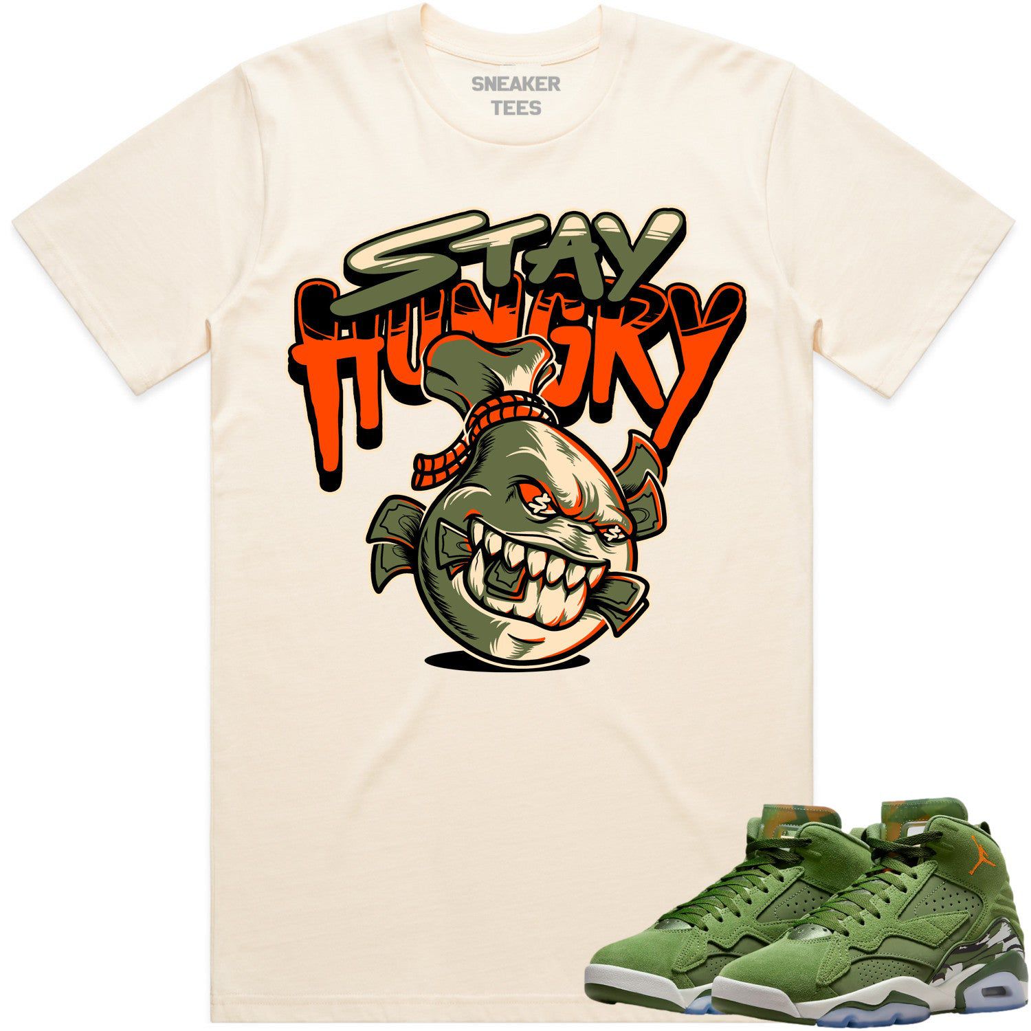 Jordan MVP 678 Sky J Olive Shirt to Match - CELADON STAY HUNGRY