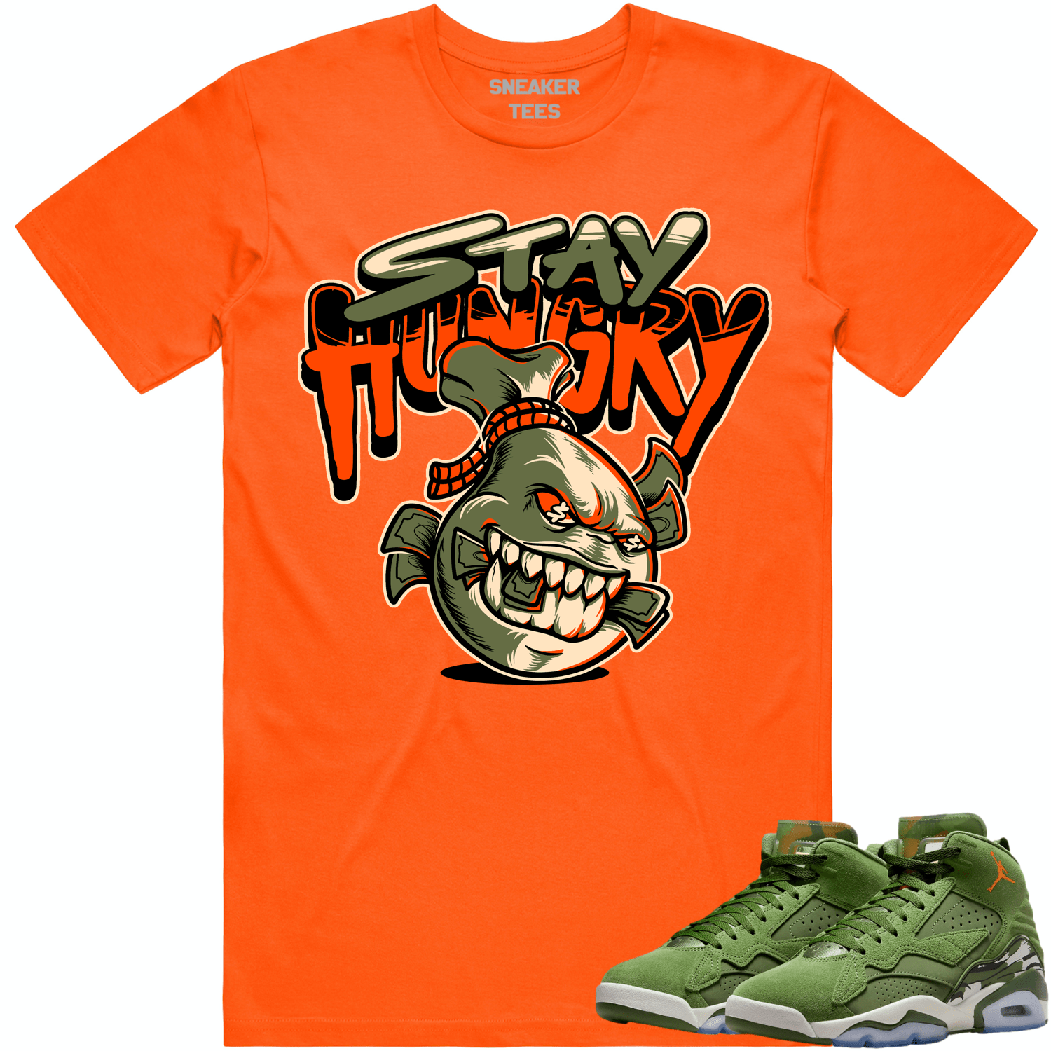 Jordan MVP 678 Sky J Olive Shirt to Match - CELADON STAY HUNGRY