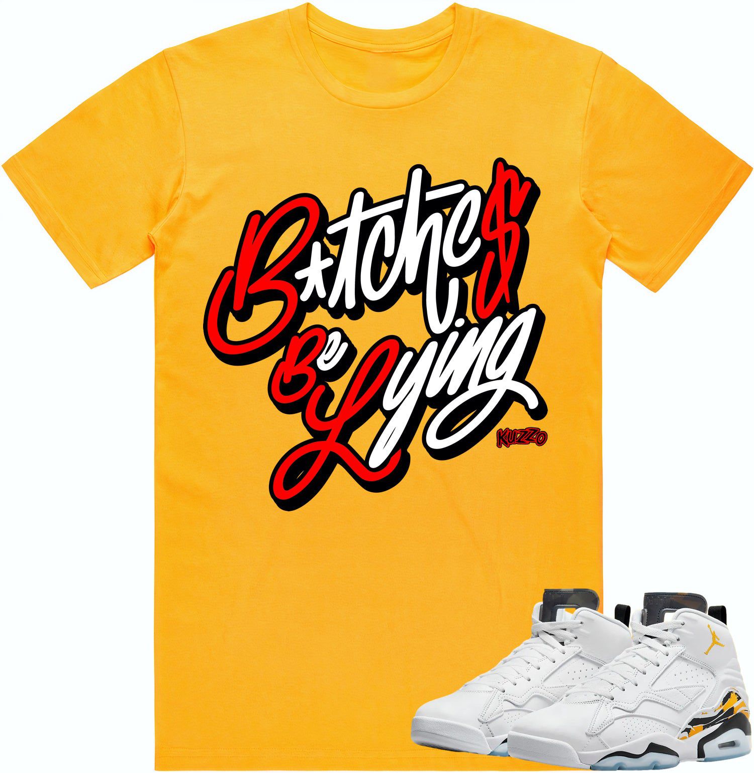 Jordan MVP 678 Yellow Ochre Shirt to Match - RED BBL