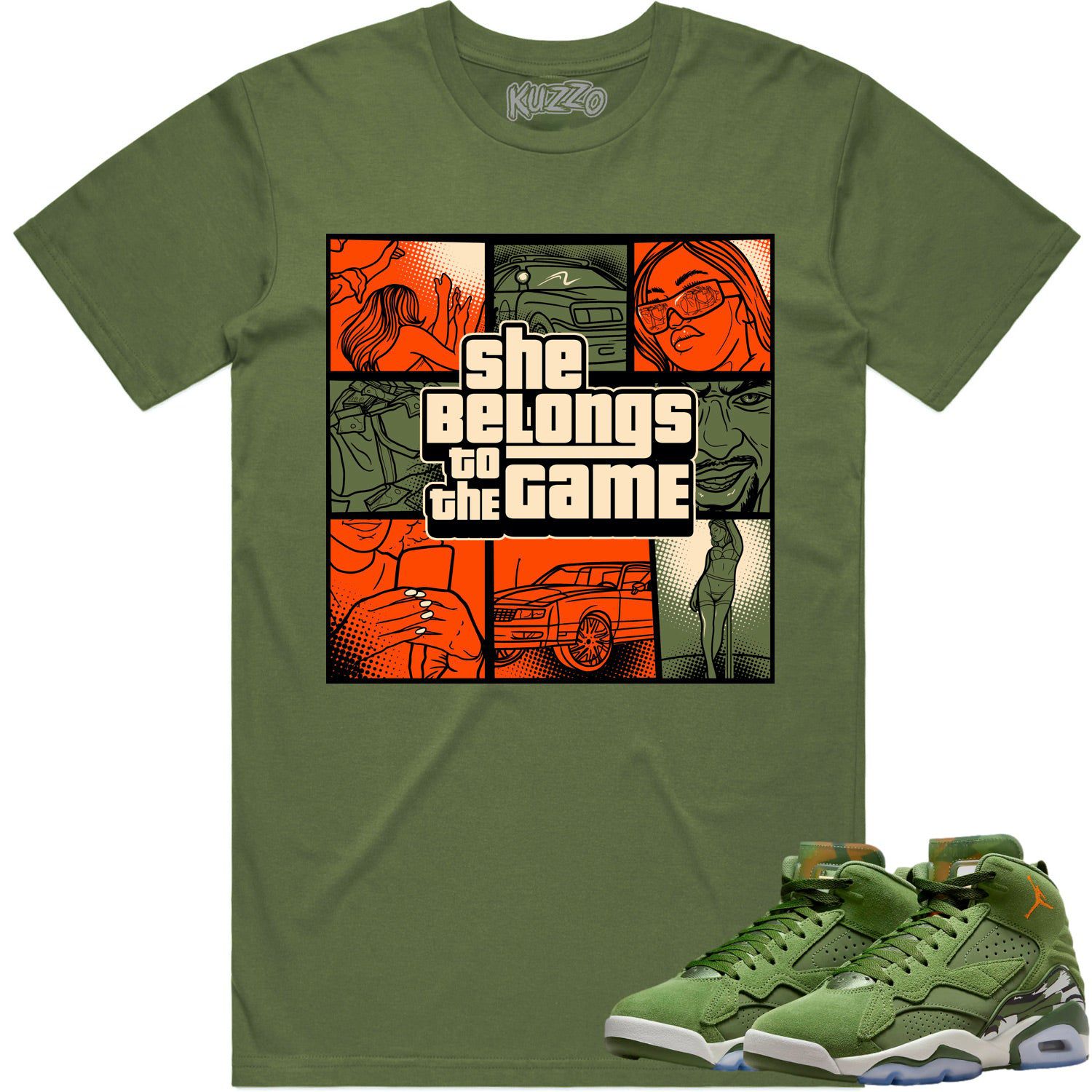 Jordan MVP Olive Sky J Shirt to Match - CELADON BELONGS TO THE GAME