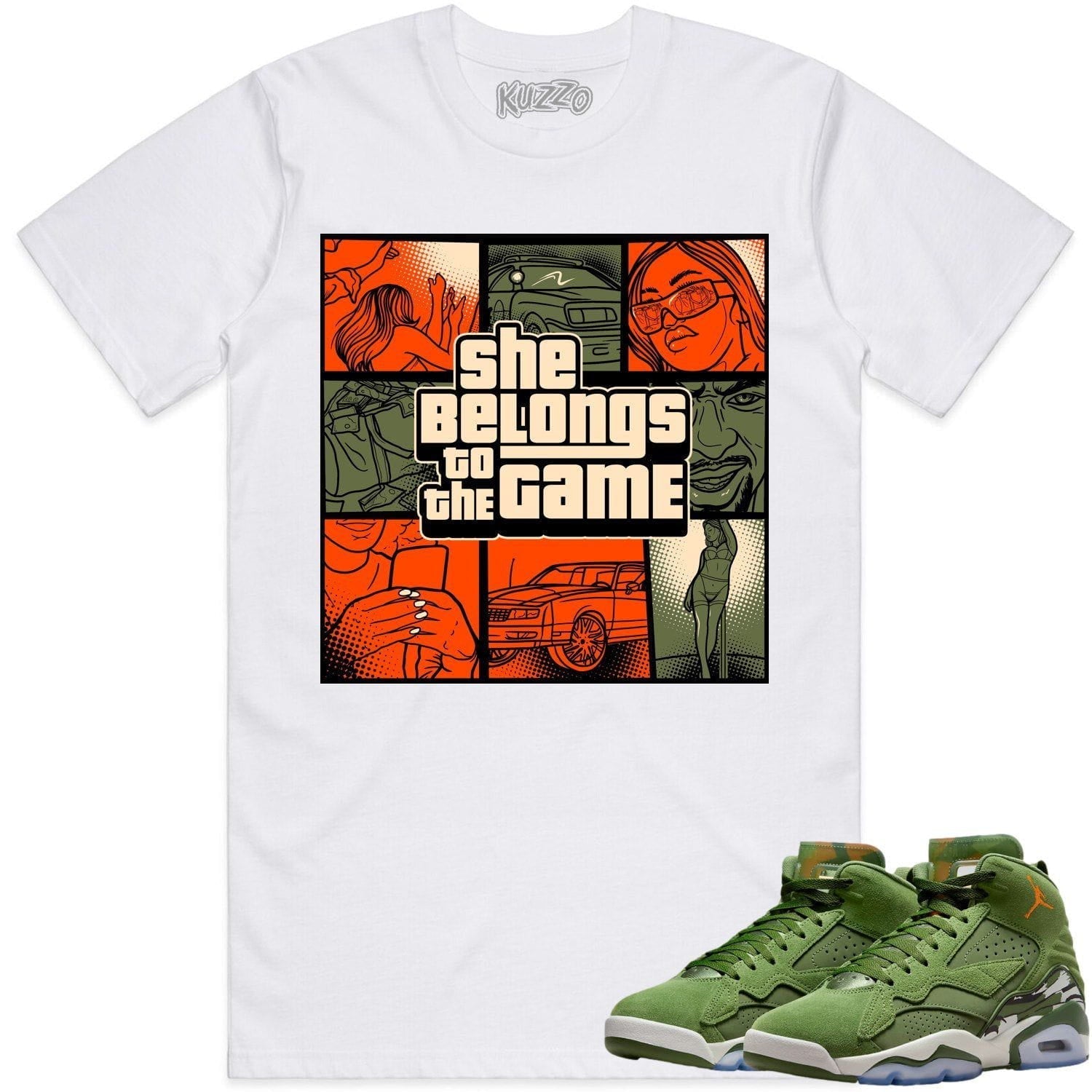 Jordan MVP Olive Sky J Shirt to Match - CELADON BELONGS TO THE GAME