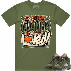 Jordan Retro 5 Olive 5s Shirt to Match - CELADON LOVED