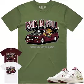 Jordan Stadium 90 CNY Year of the Dragon Shirt to Match - BURGUNDY PAID