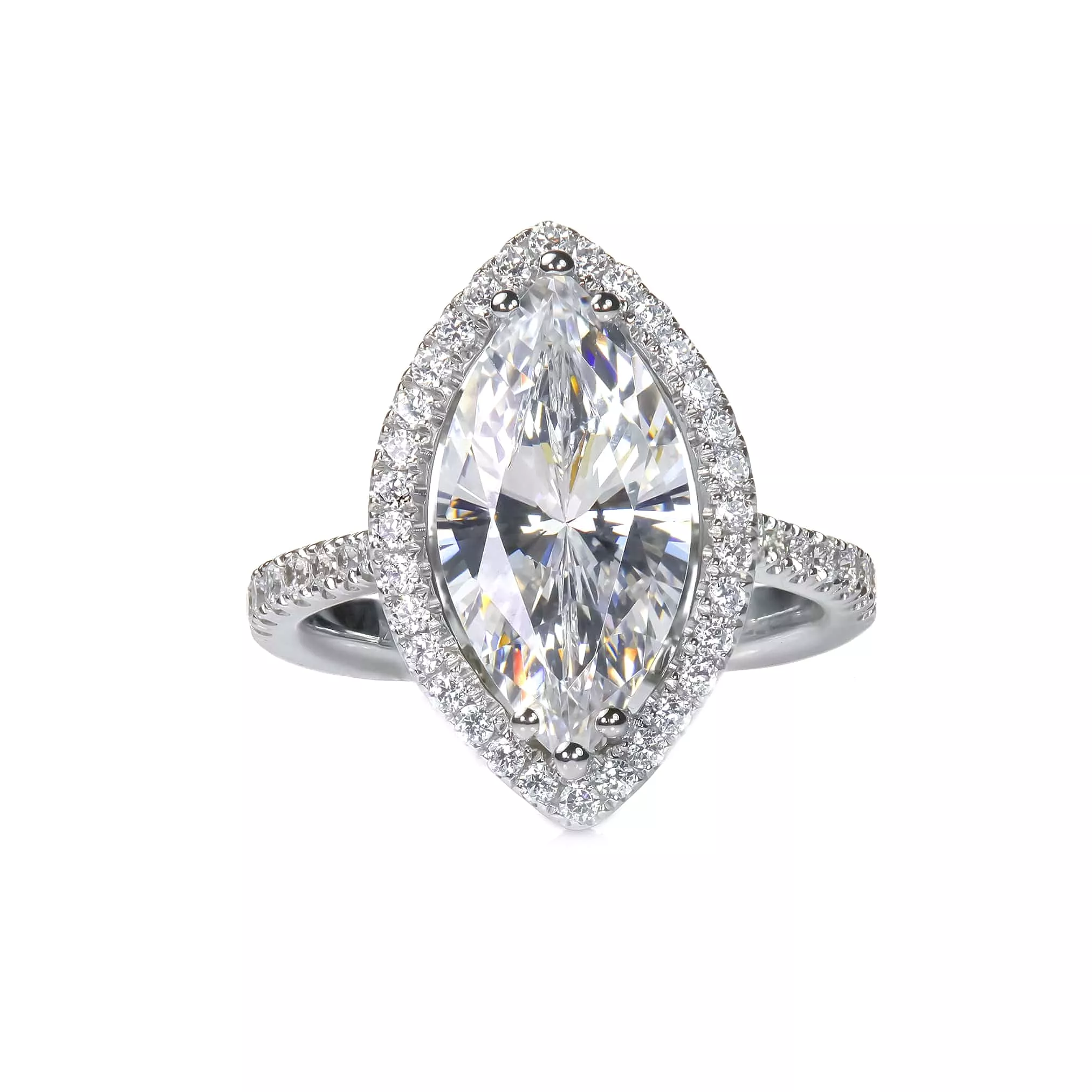 Marquise Diamond Engagement Rings, Lab Grown