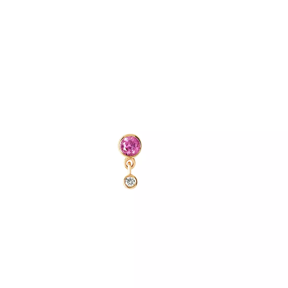 MBF Mini Me Pink Labret, 14k Gold