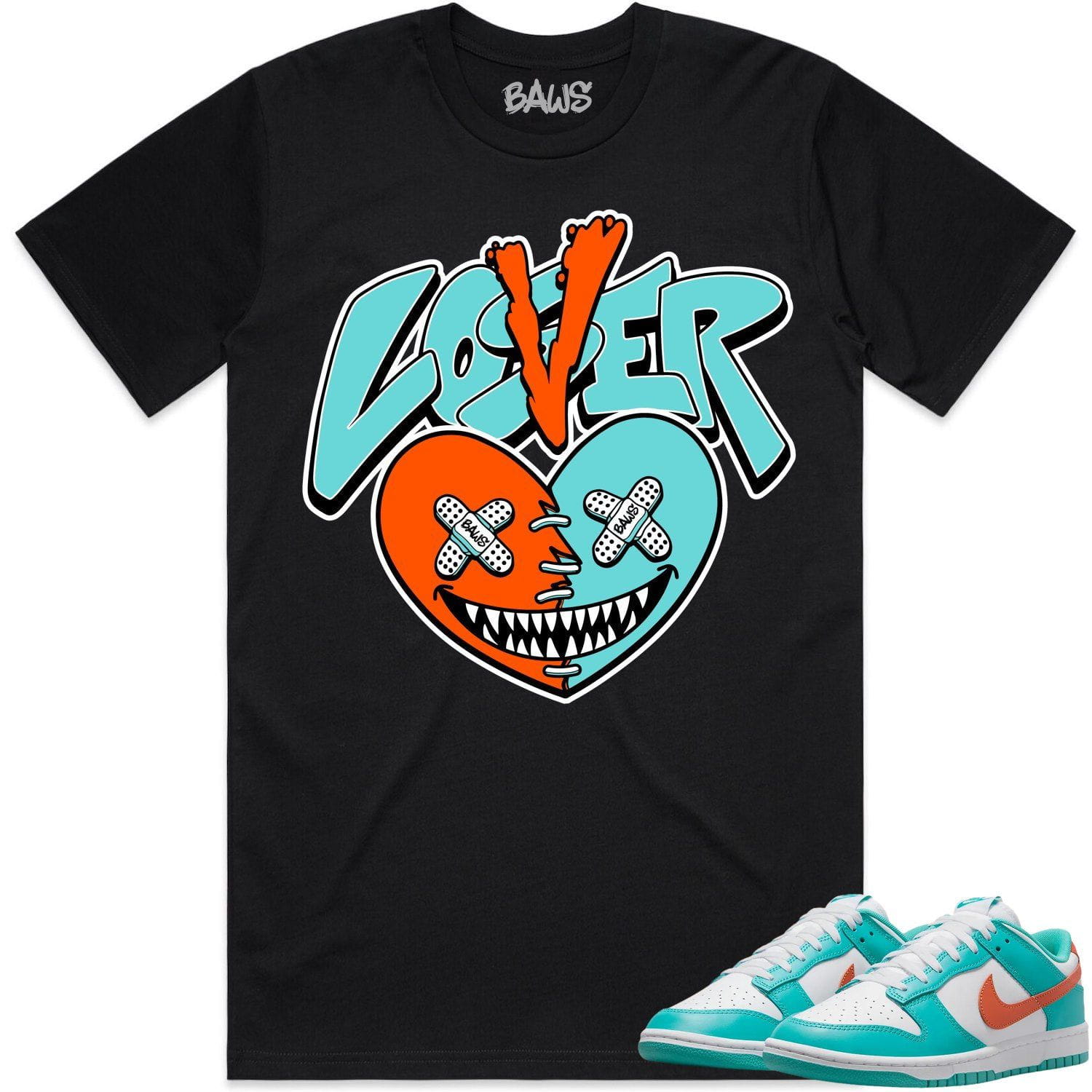 Miami Dunks Dolphins Shirt to Match - MIAMI LOVER LOSER BAWS