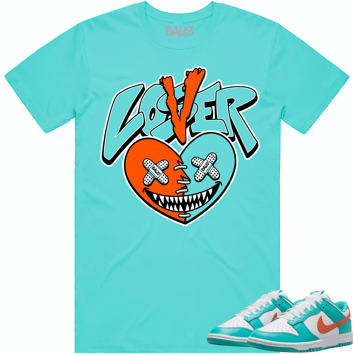 Miami Dunks Dolphins Shirt to Match - MIAMI LOVER LOSER BAWS