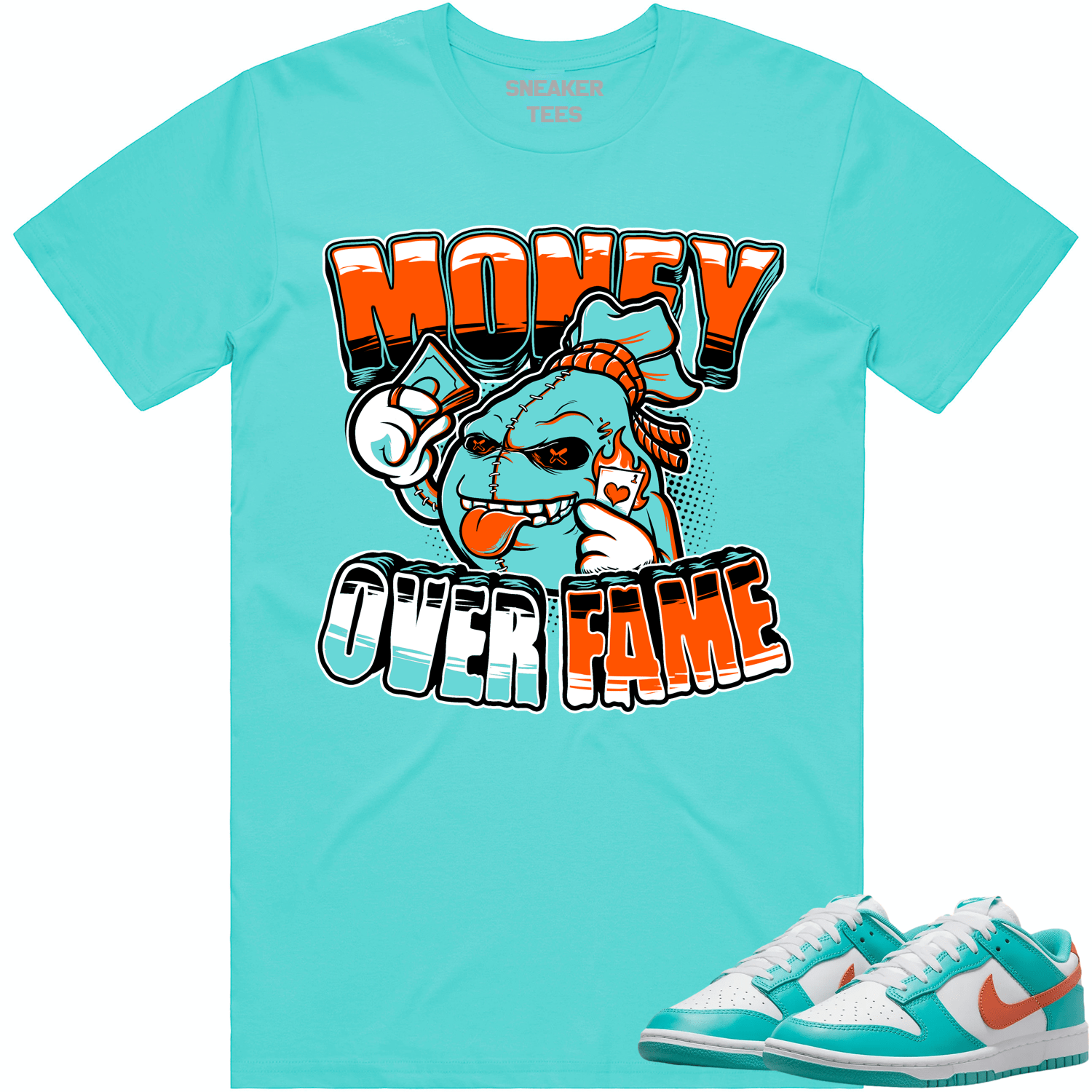 Miami Dunks Dolphins Shirt to Match - MIAMI MOF