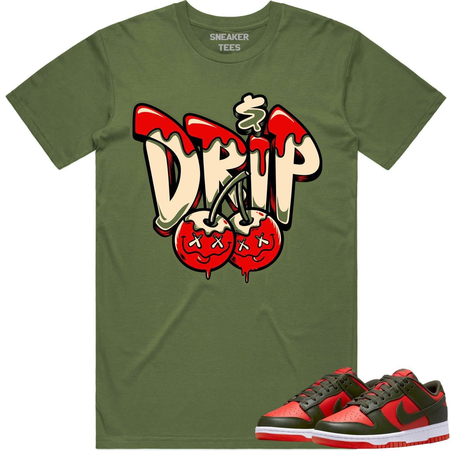 Mystic Red Dunks Shirt to Match - OLIVE MONEY DRIP