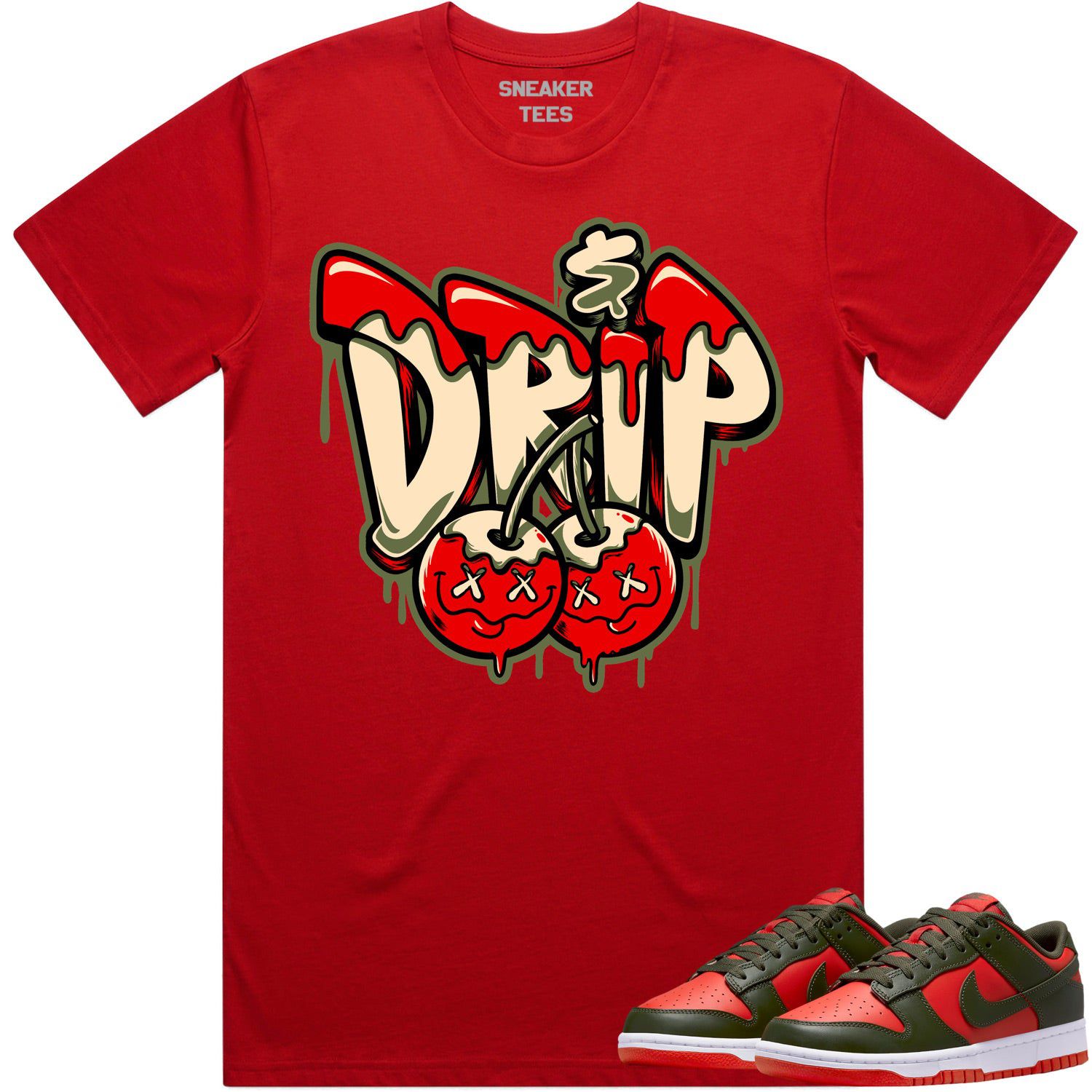 Mystic Red Dunks Shirt to Match - OLIVE MONEY DRIP