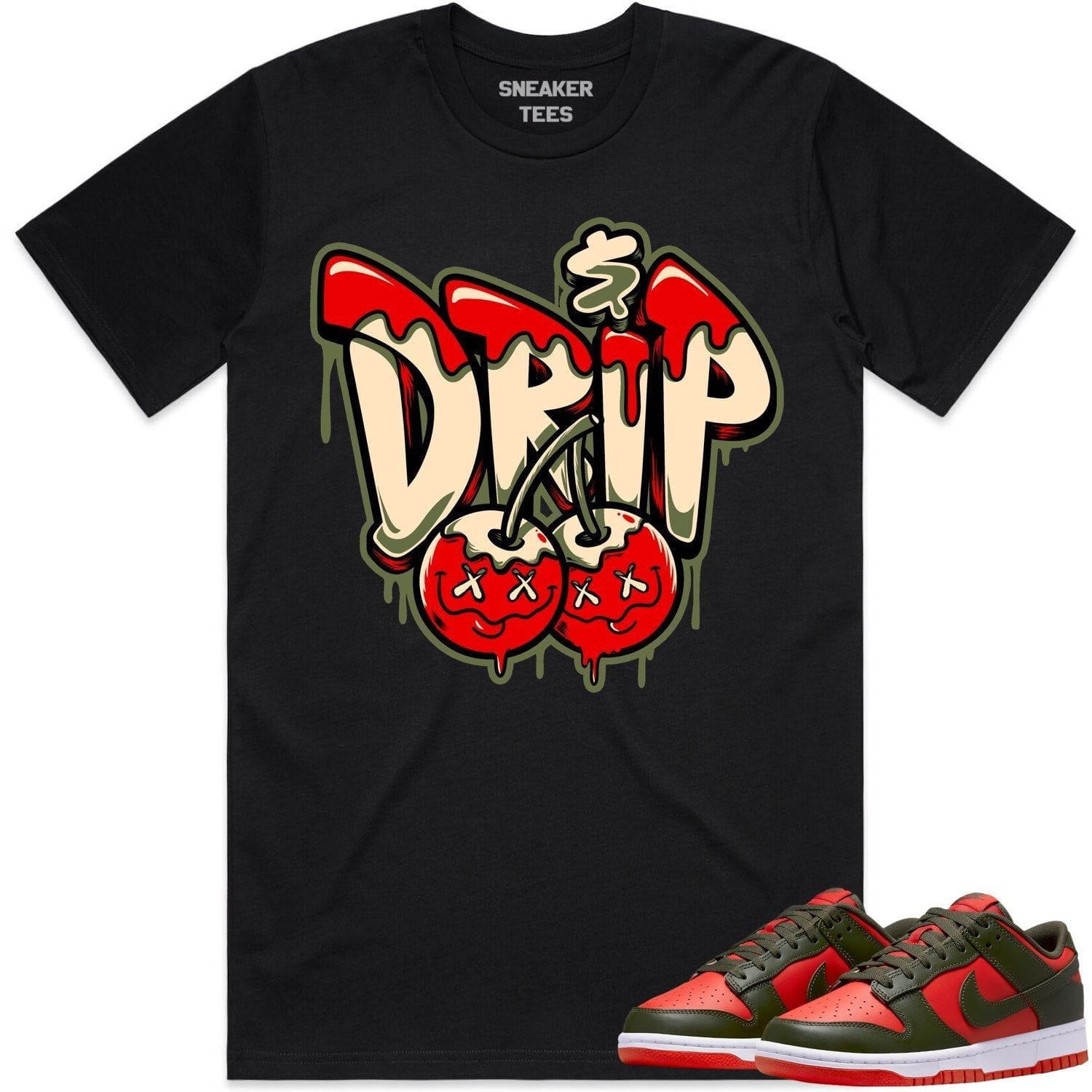 Mystic Red Dunks Shirt to Match - OLIVE MONEY DRIP