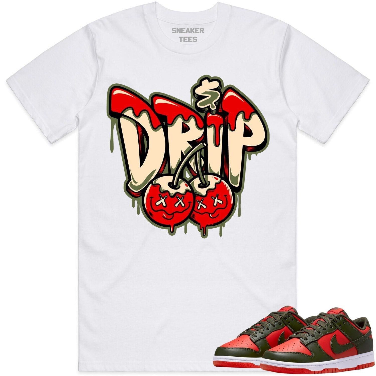 Mystic Red Dunks Shirt to Match - OLIVE MONEY DRIP