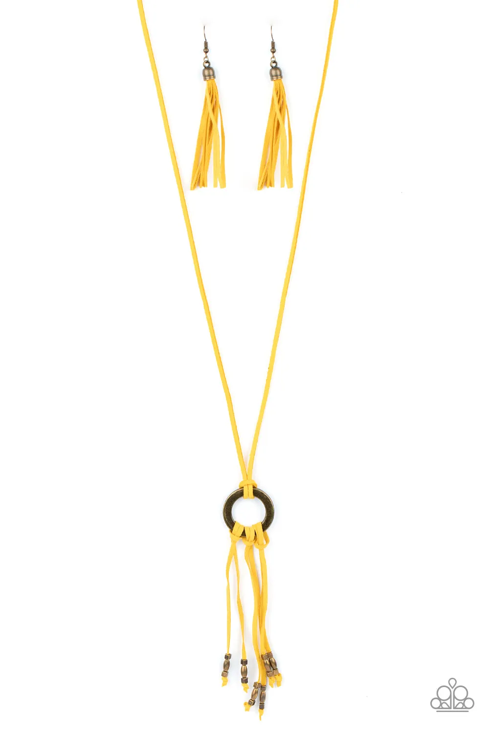 Paparazzi Accessories - Feel at HOMESPUN - Yellow Necklace