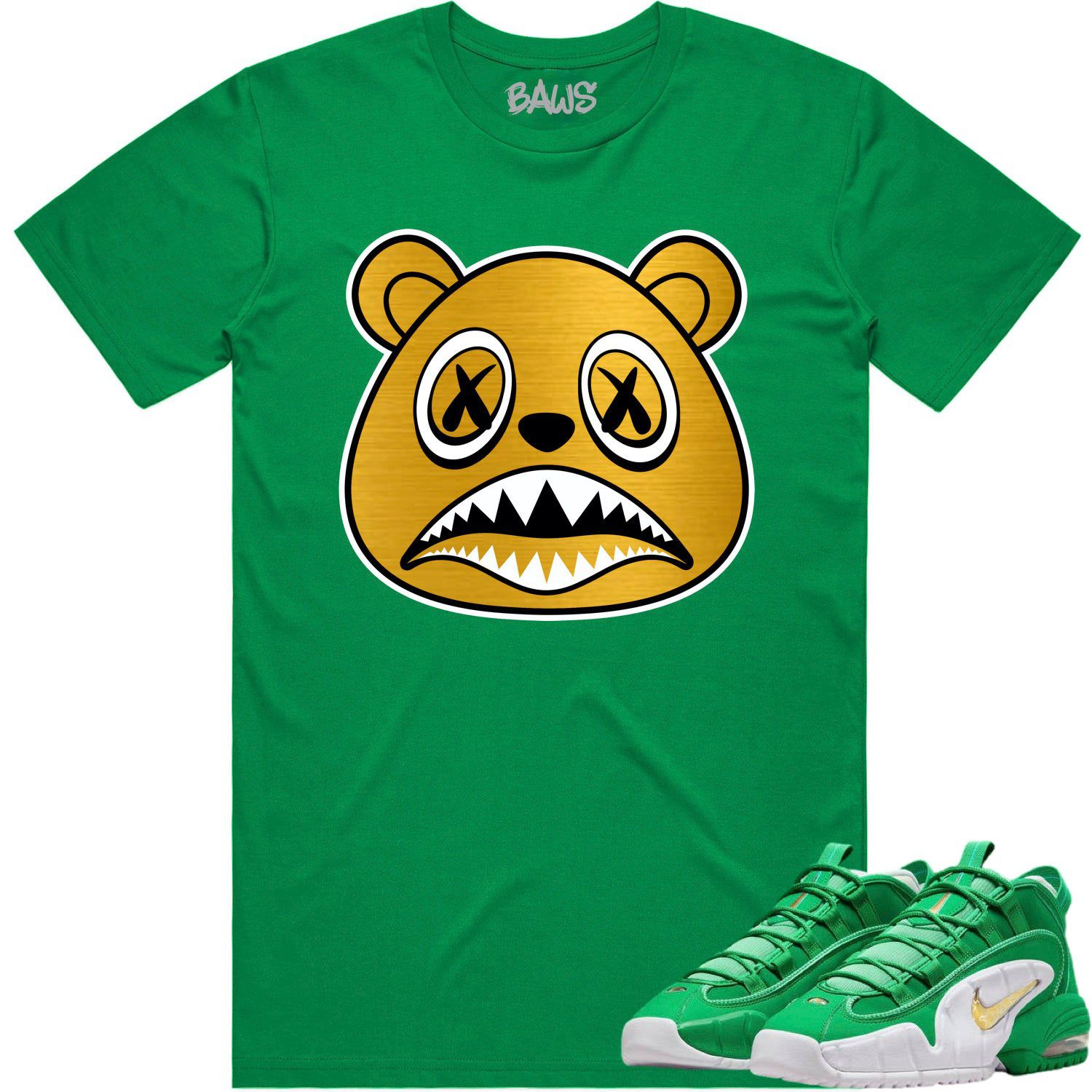 Penny 1 Stadium Green 1s Shirt to Match - GOLD METALLIC BAWS BEAR